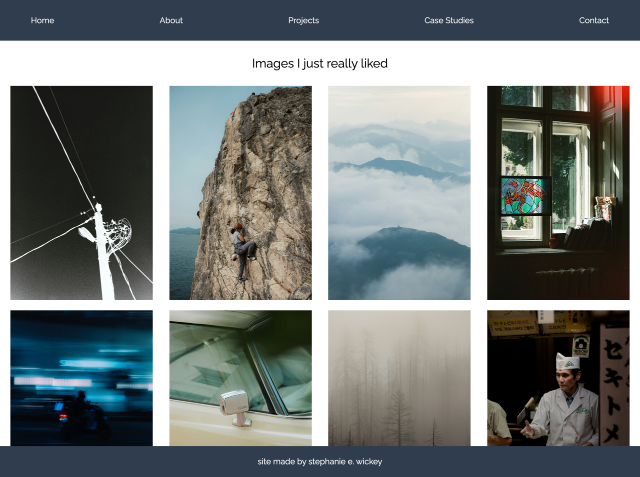 Image web page styled by flex second row of photos